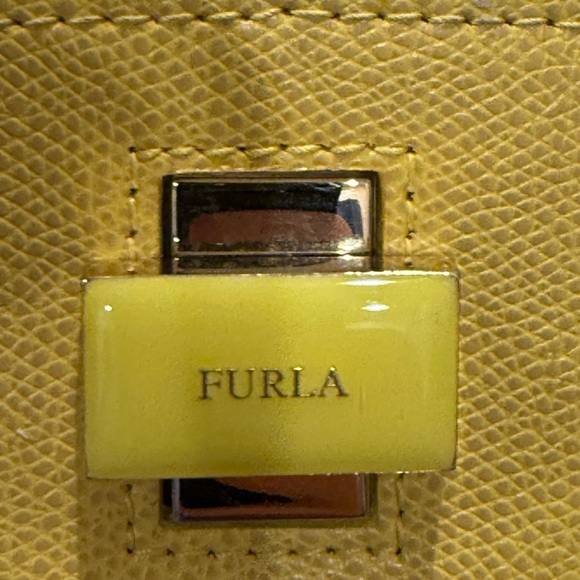 Furla Yellow and Cream Satchel - Picture 3 of 11